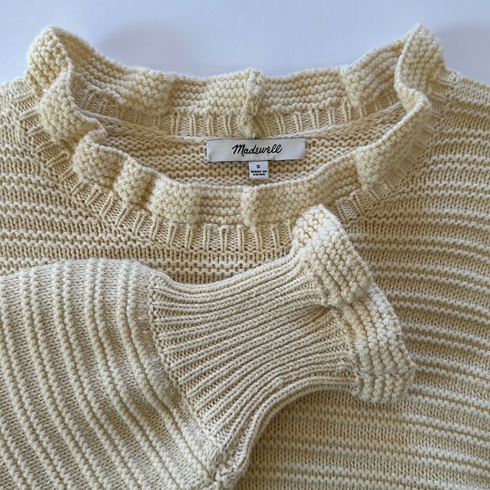 Madewell Ruffle-Neck Pullover Sweater - Picture 12 of 14